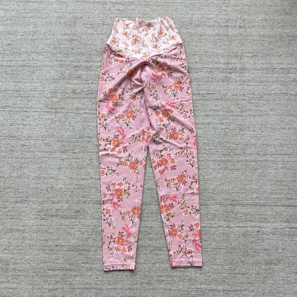 Offline by Aerie Pink Floral Stretch Leggings